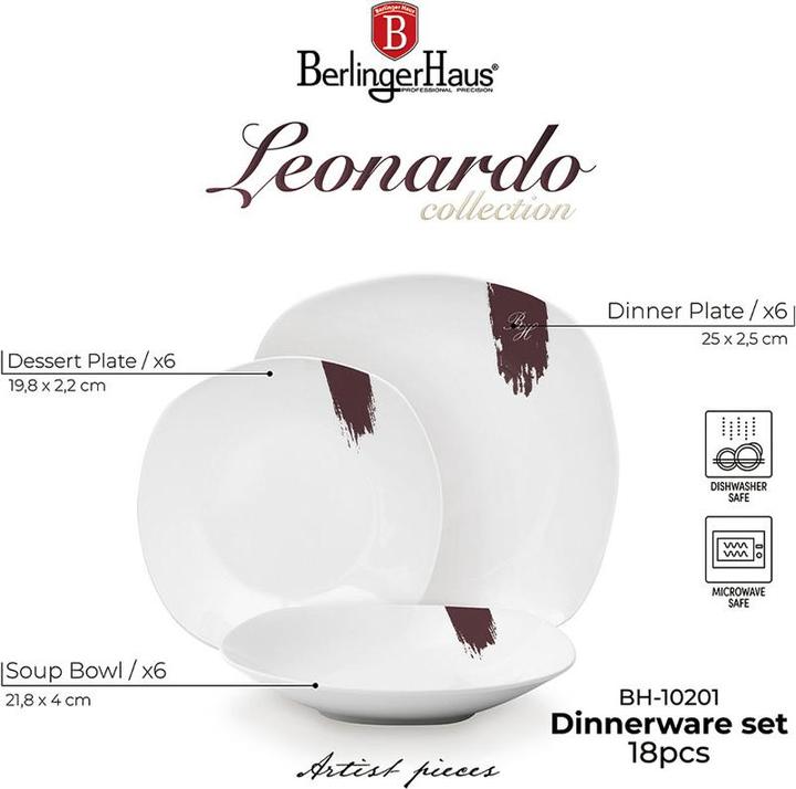 Produktbild BerlingerHaus Haus 18-teiliges Teller-Set Leonardo Collection (18 x)