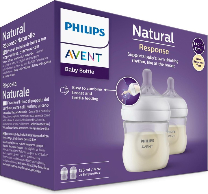 Actual product image Philips Avent SCY900/02 Natural Response Baby Bottle (125 ml)
