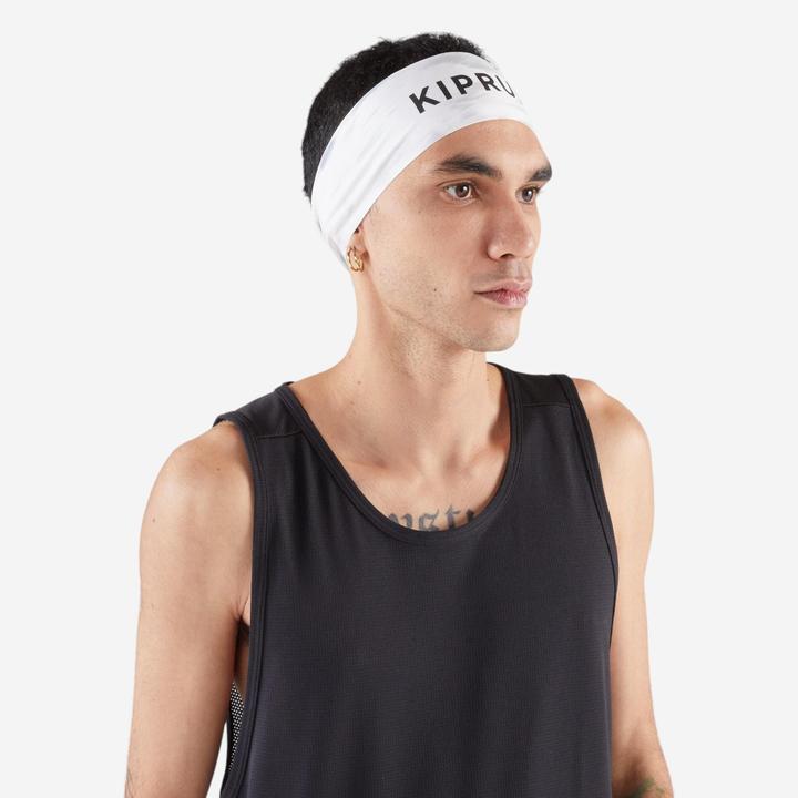 Actual product image Kiprun Lauf-Stirnband - V2 weiss mit Grafikprint