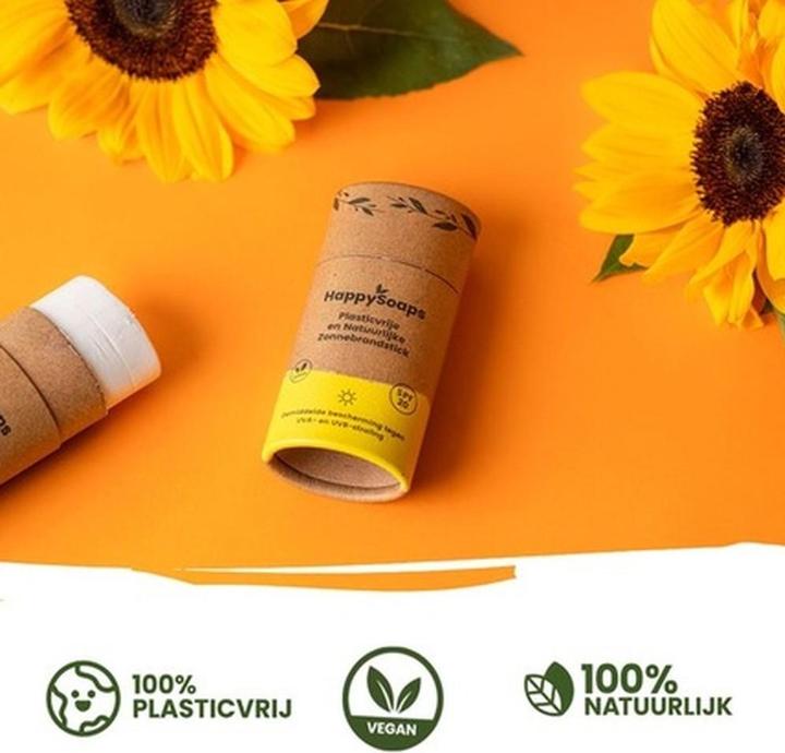 Actual product image Happy Soaps Happysoaps Sunscreen Stick Spf 30 - High Uva And Uvb Protection - Suitable For Children - With Miner (Sun stick, SPF 30, 50 g)