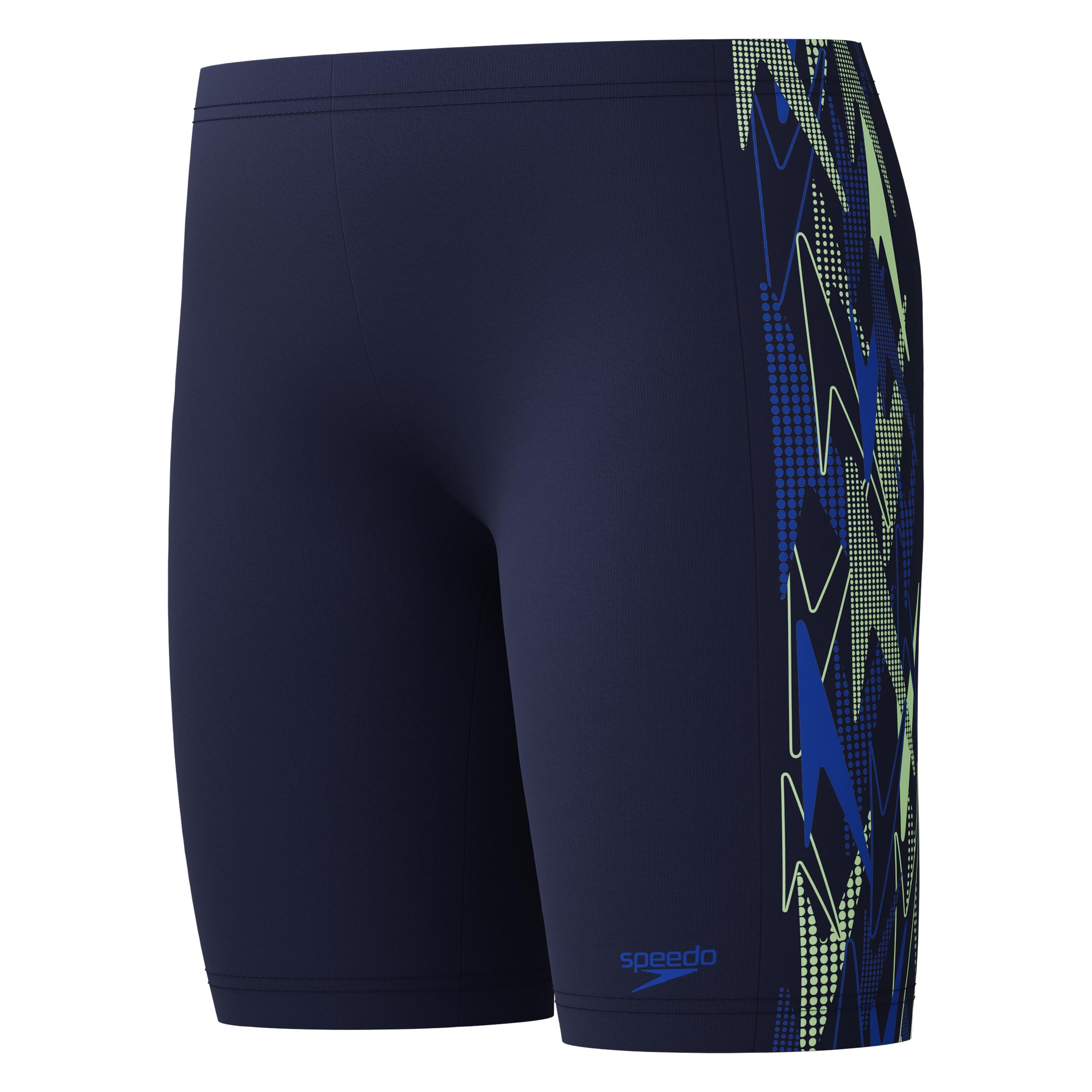 Speedo, Jungen, Badehosen, Placement Jammer Nvy/Grn, Blau, (140)