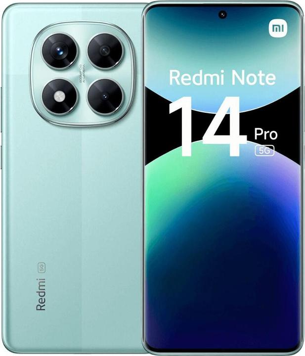 Xiaomi Redmi Note 14 Pro 5G (512 GB, Coral Green, 6.67", Dual SIM, 5G)