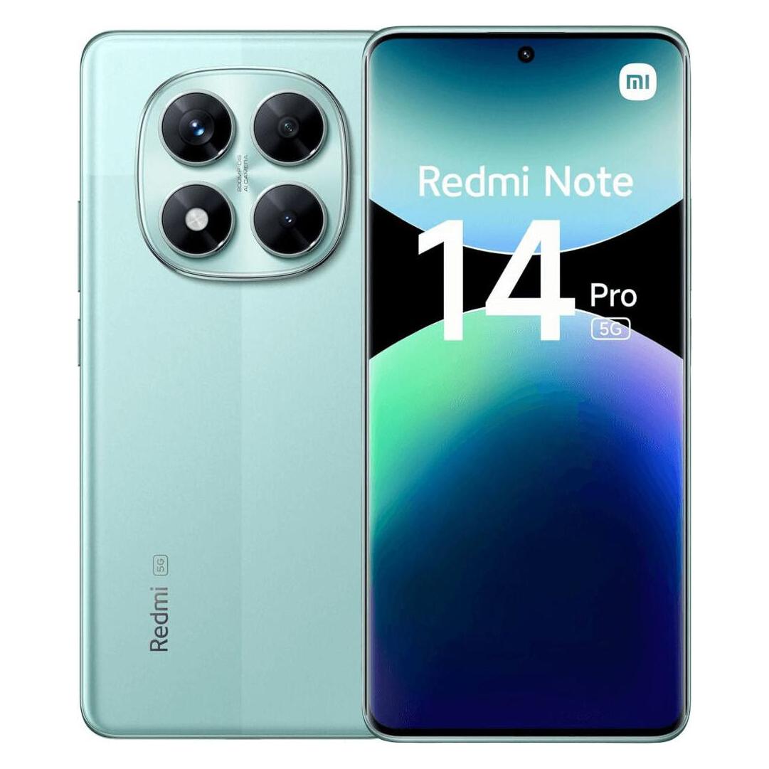 Xiaomi Redmi Note 14 Pro 5G (512 GB, Coral Green, 6.67", Dual SIM, 5G), Smartphone, Grün