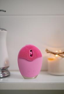 Actual product image Humanas Aura Foam Schall-Gesichtspflegebürste – Rosa