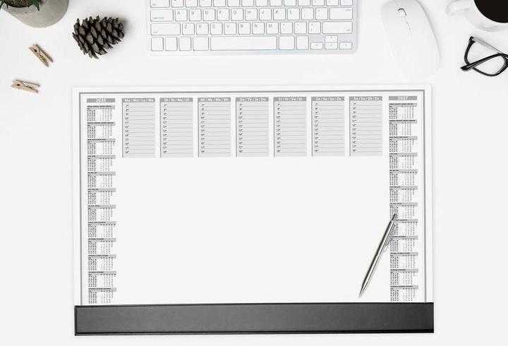 Productafbeelding Sigel Schreibtischunterlage Office 2026/2027 weiss Papier 59,5 x 41,0 cm, 40 Blatt (41 x 59.50 cm)