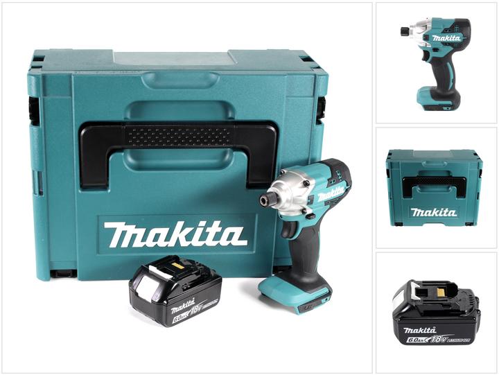 Produktbild Makita DTD 156 G1J Akku Schlagschrauber 18V 155Nm + 1x Akku 6,0Ah + Makpac - ohne Ladegerät