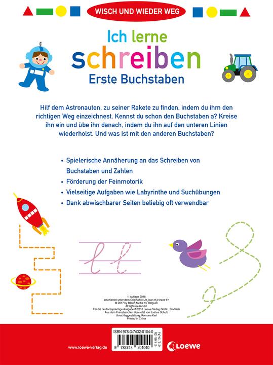 Produktbild Wisch und wieder weg - Ich lerne schreiben 5+ (Deutsch, Joshua Schulz, Loewe Lernen und Rätseln, 2018)