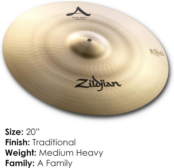 Actual product image Zildjian Ping Ride Cymbal (20", Drum set)