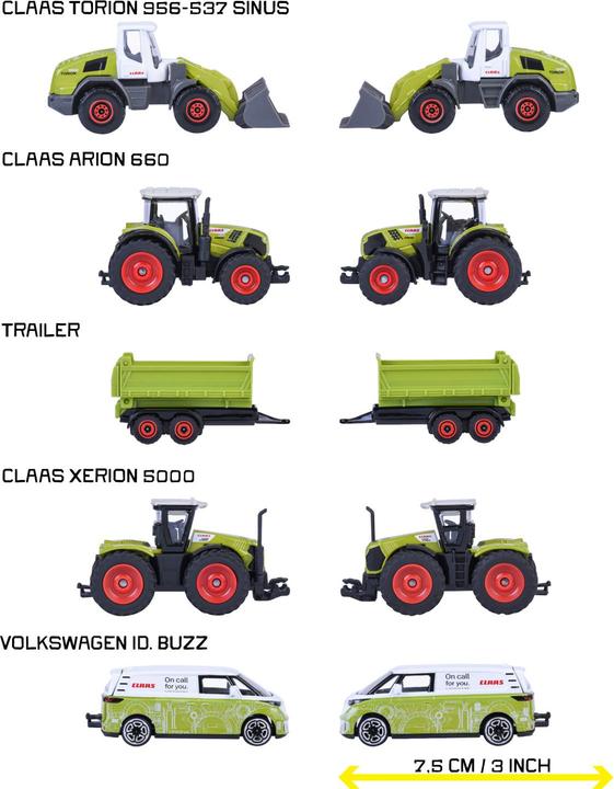 Produktbild Majorette Claas Farm 5 Pieces Giftpack