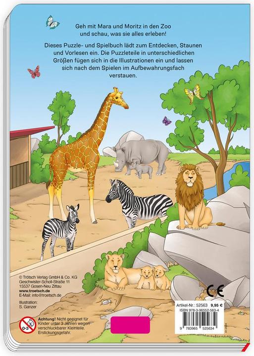 Produktbild Puzzlebuch Spielbuch Im Zoo (Deutsch)