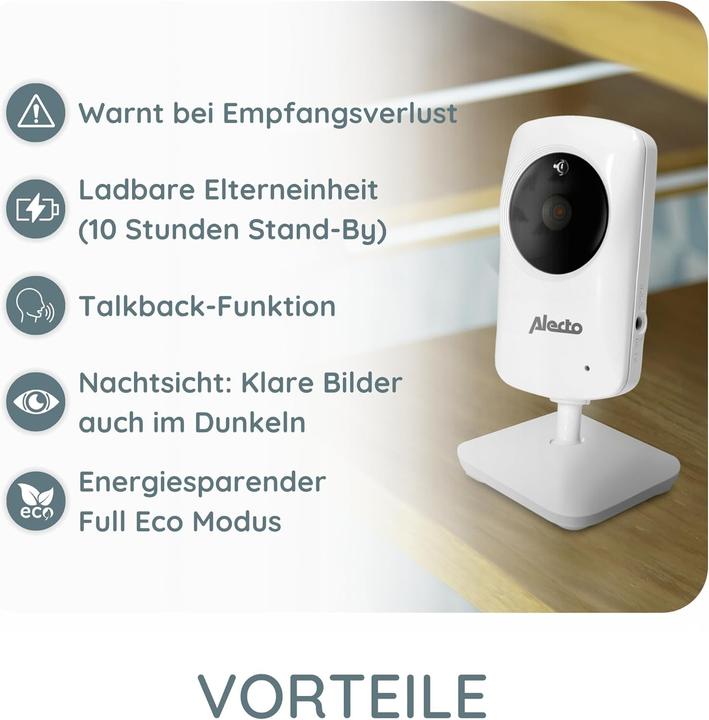 Produktbild Alecto Babyüberwachungsgerät mit Kamera (Babyphone mit Kamera, 300 m)