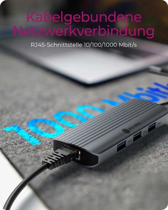 Produktbild Icy Box IB-DK4034a-CPD (USB-C, 6 Ports)