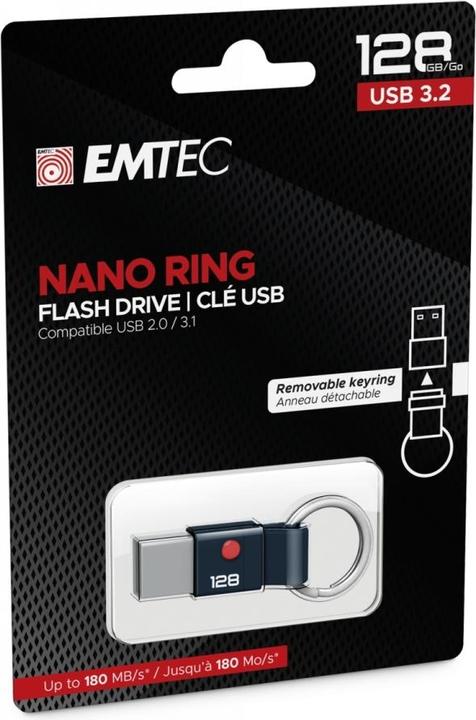 Emtec ECMMD128GT103 USB Flash Drive 128 GB USB Type-A 3.0 Black (128 GB, USB-A)