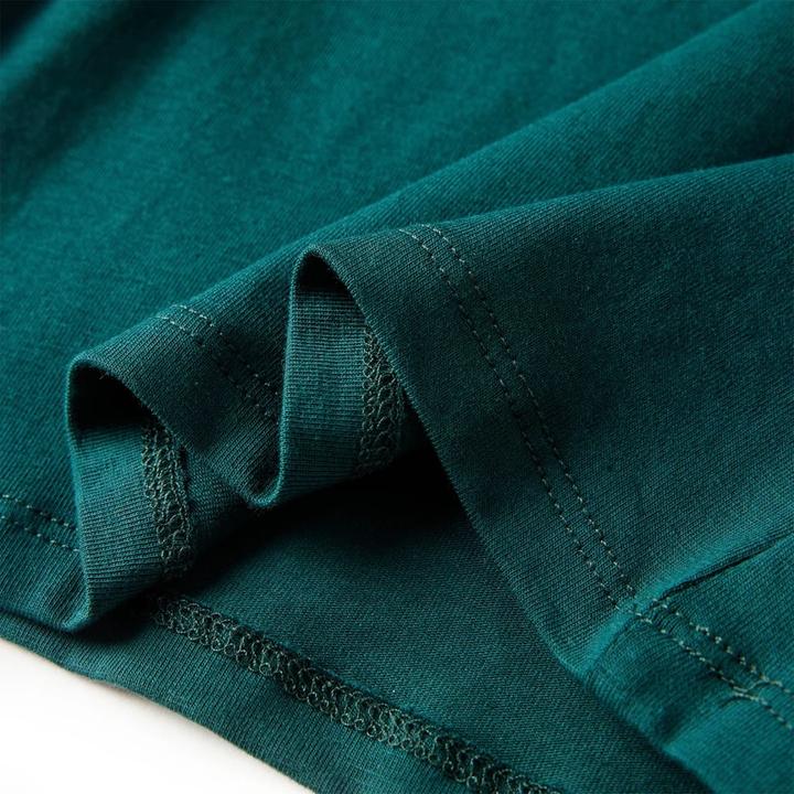 Immagine prodotto vidaXL Camicia da bambino a maniche lunghe verde scuro 92,Materiale: 95 % cotone (92)