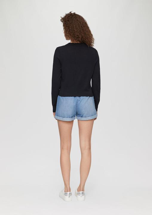Image du produit s.Oliver Strickjacke Strickjacke aus Viskosemix mit Rollsaum (XXL)