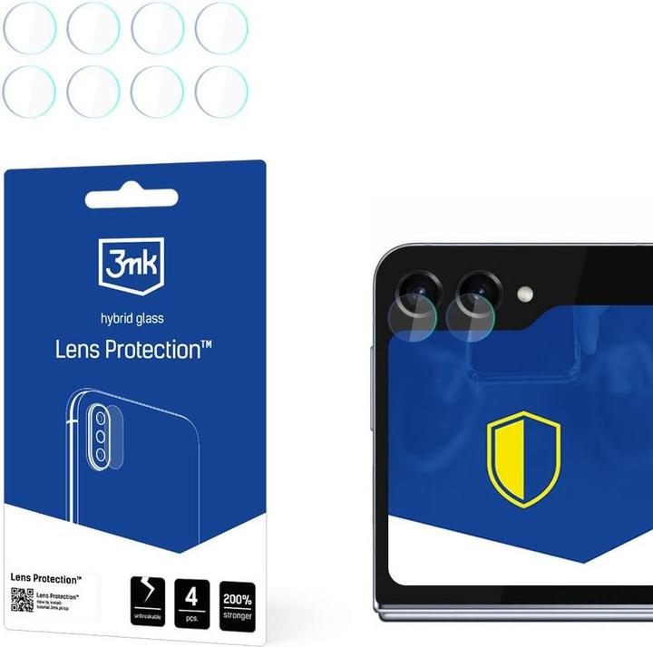 Produktbild 3MK Hybridglas Objektivschutz für Kamera für Samsung Galaxy Z Flip 5 (1 Stk., Samsung Galaxy Z Flip5)