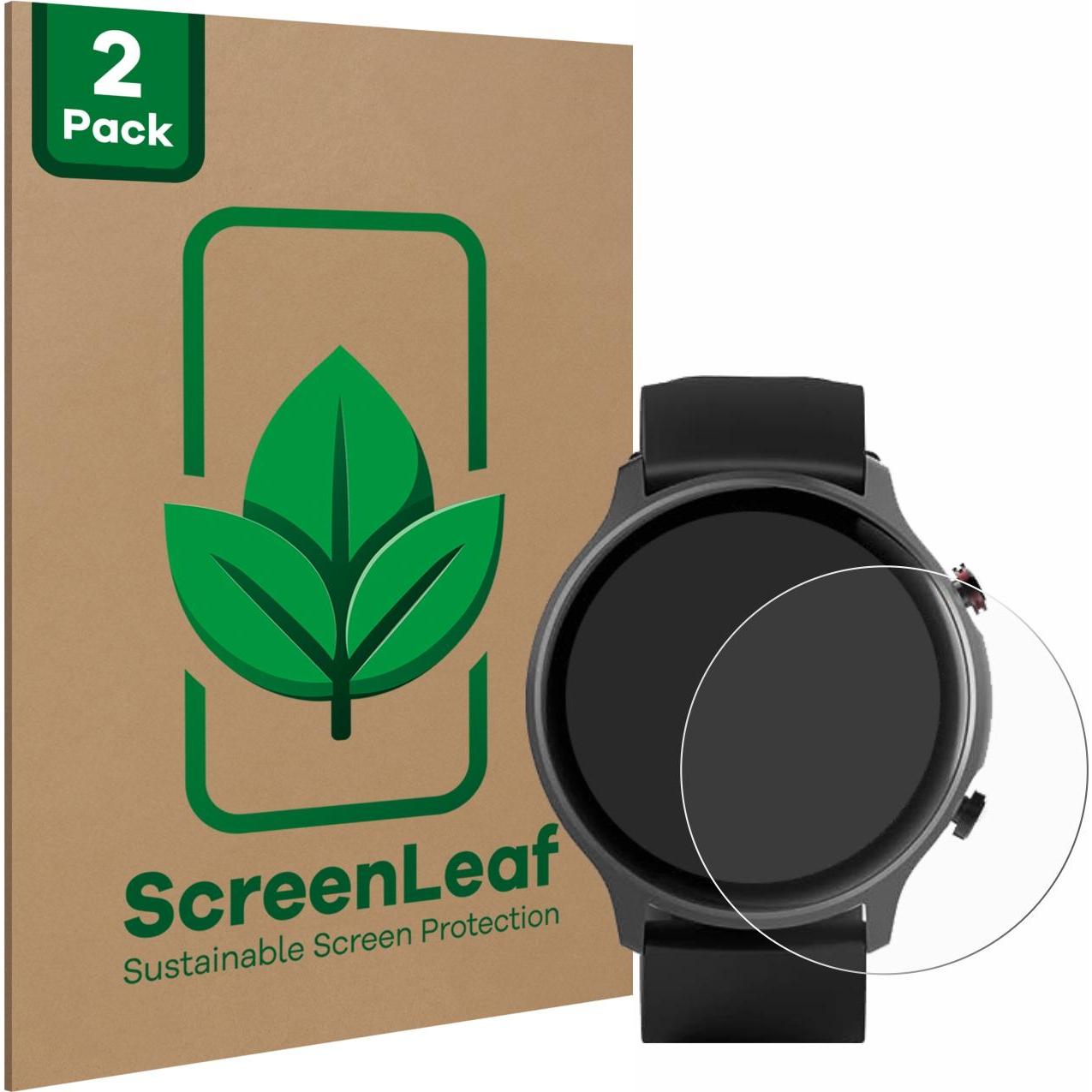 ScreenLeaf Schutzfolie nachhaltiger Displayschutz Displayschutzfolie Folie Klar Transparent, Smartwatch Schutzfolie, Tra...
