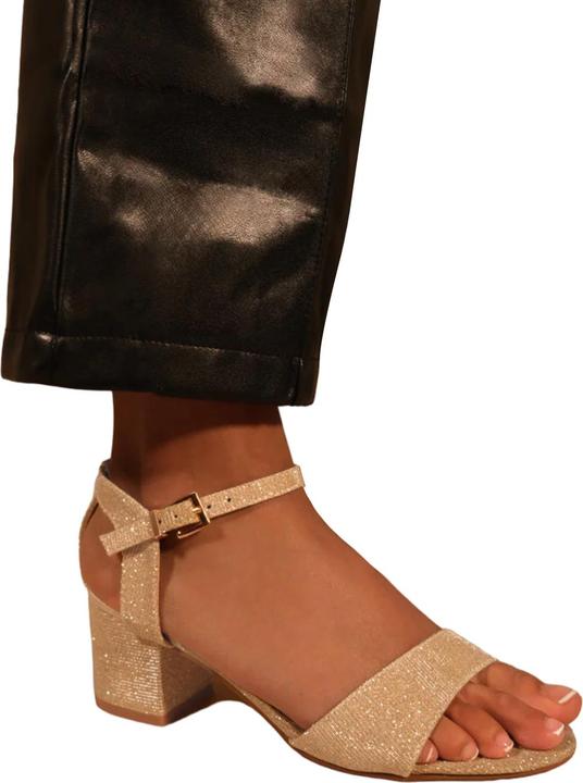 Actual product image Where's That From Womens/Ladies Adrianna Strappy Wide Mid High Block Sandals (37)