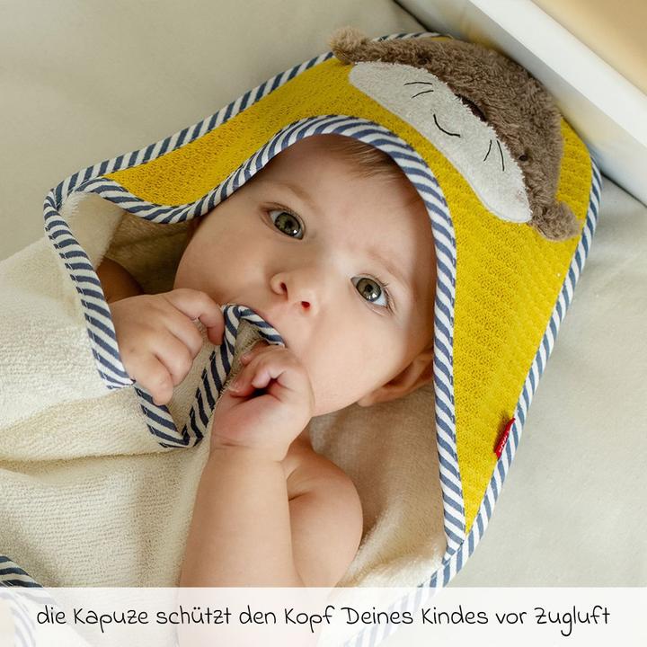 Actual product image Fehn Kapuzenbadetücher & Handtücher Kapuzenbadetuch 80 x 80 cm - Otter