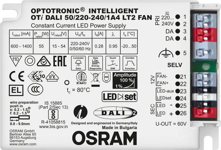 Nährwerte und Zutaten Osram LED Driver
