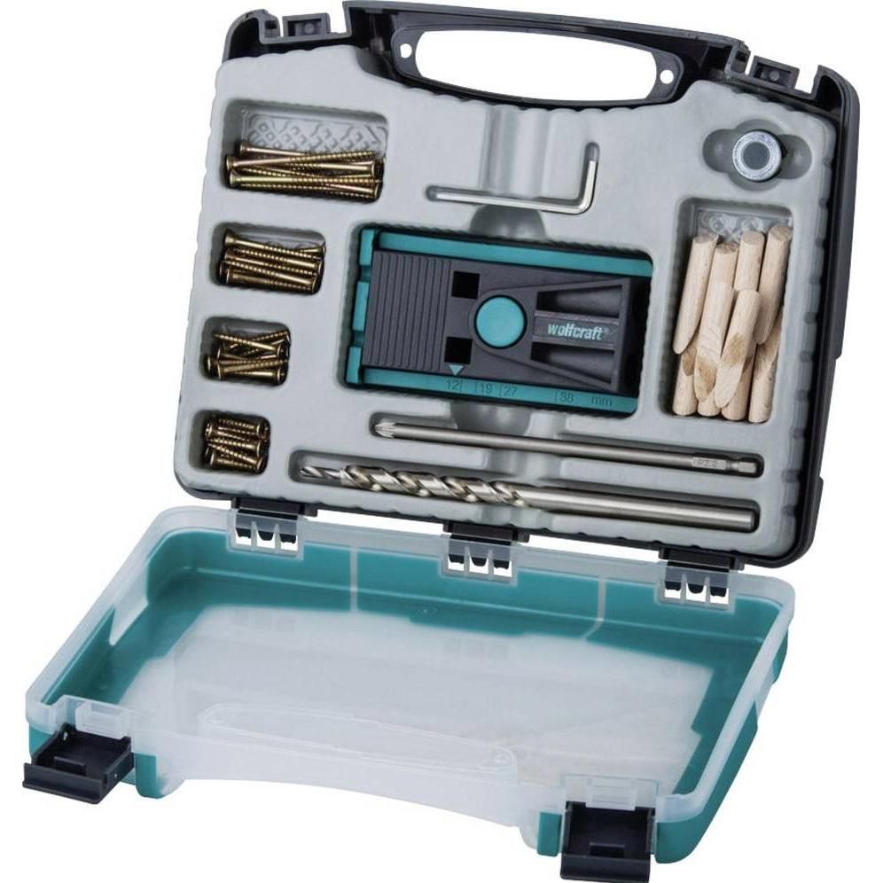 wolfcraft, Dübel, Undercover Jig Set PZ, 55-tlg. (1 Stk.)