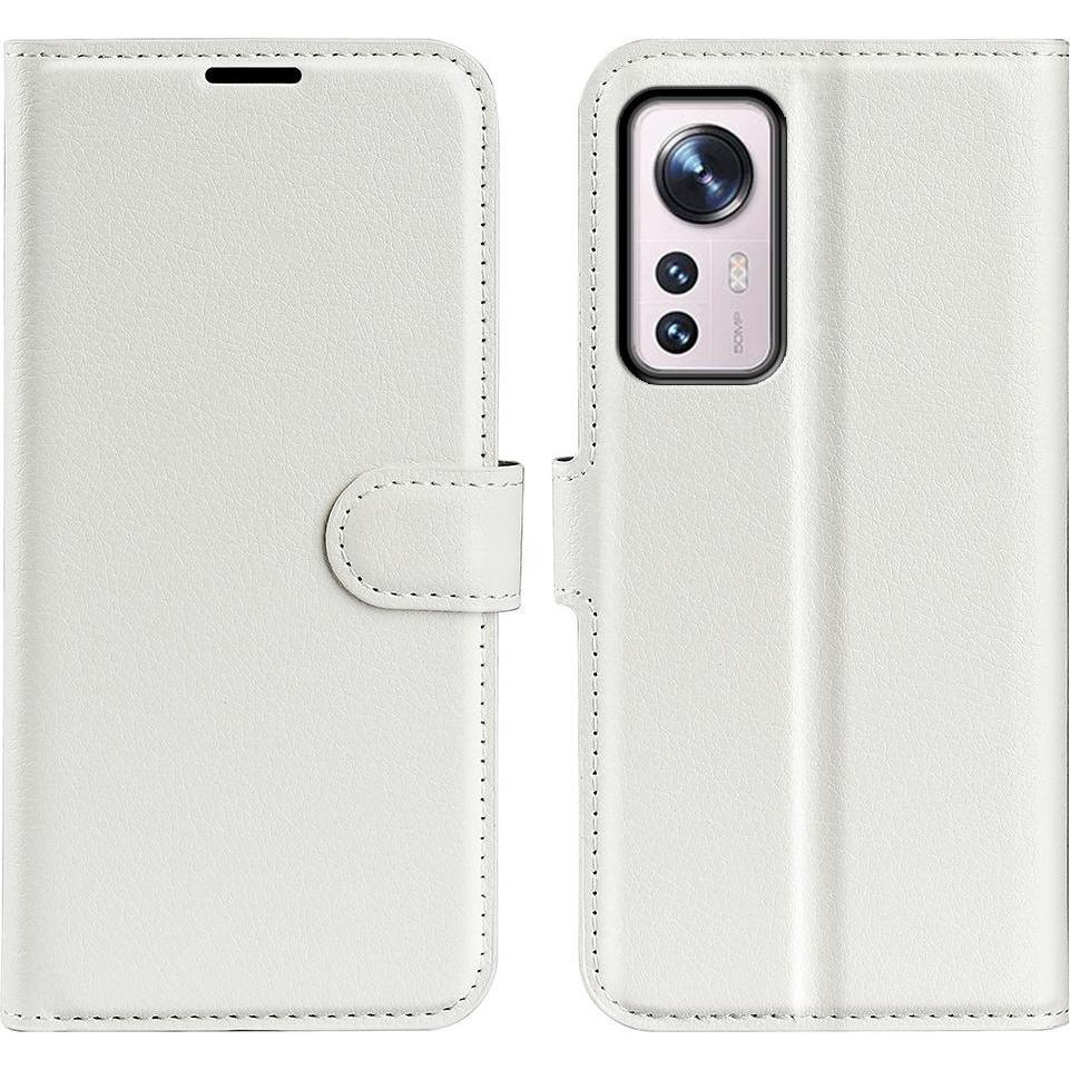 Cover-Discount Xiaomi 12/12X - Leder Etui Hülle weiss (Xiaomi 12X), Smartphone Hülle, Weiss