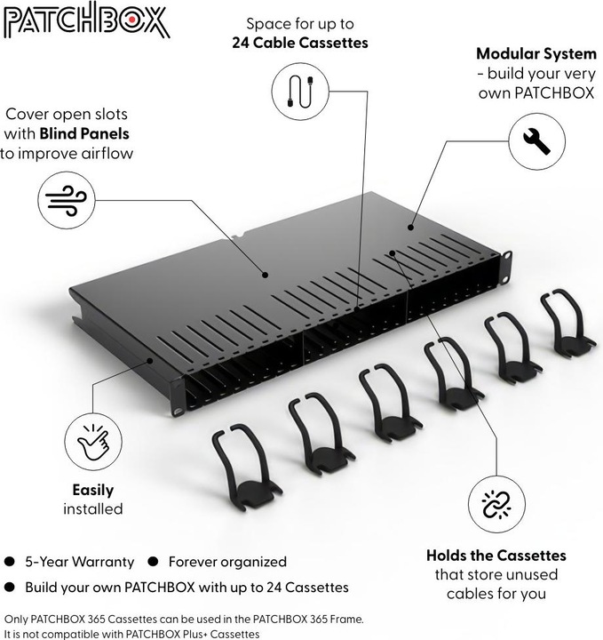 Produktbild PATCHBOX Gehäuse PLUS+ 365 CUSTOM für 24 Kassetten