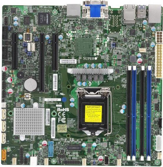 Supermicro X11SSZ-QF : LGA1151, Intel i5/i7 (LGA 1151, Intel Q170, mATX)