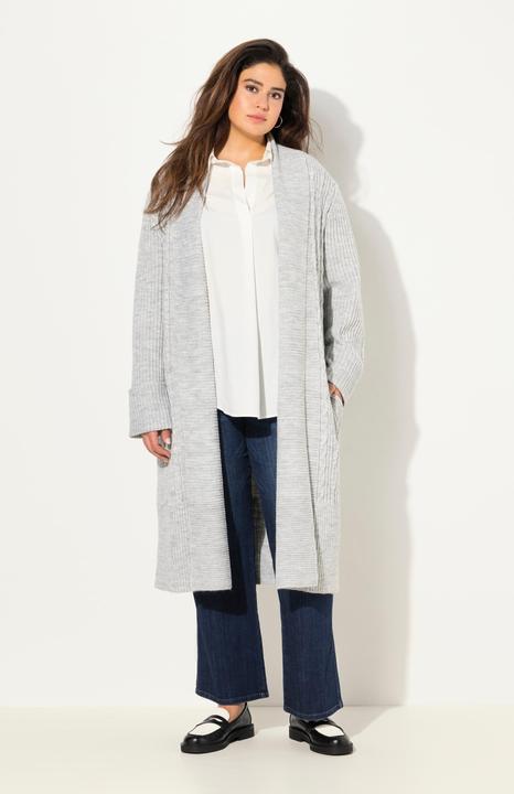 Produktbild Ulla Popken Long-Strickjacke, meliert, offene Form, Langarm (42, 44)