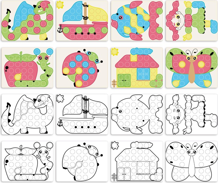 Produktbild Quercetti PlayEco+ Mosaik-Steckspiel aus recyceltem Kunststoff: FantaColor Junior PlayEco+ (58 Teile)