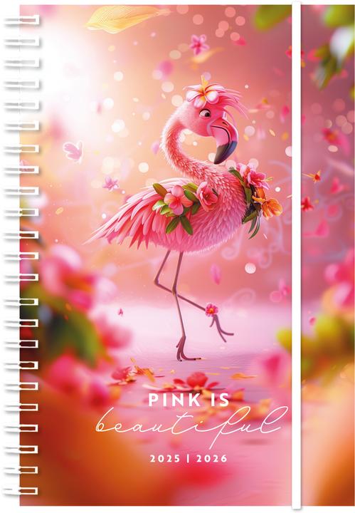 Actual product image Simplex Schüleragenda Emotions 25/26 500221.26 1W/2S 17M Flaminga ML 8x12.5cm (8 x 12.5 cm, German)