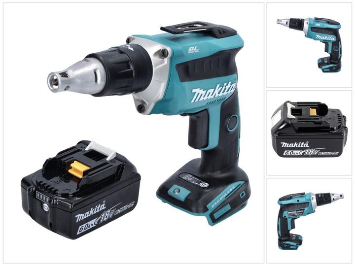 Actual product image Makita DFS 452 G1 cordless screwdriver 18 V Brushless + 1x battery 6.0 Ah - without charger (Rechargeable battery operated)