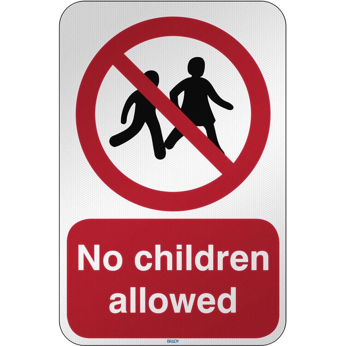 Brady, Sicherheitskennzeichnung, ISO Safety Sign - No children