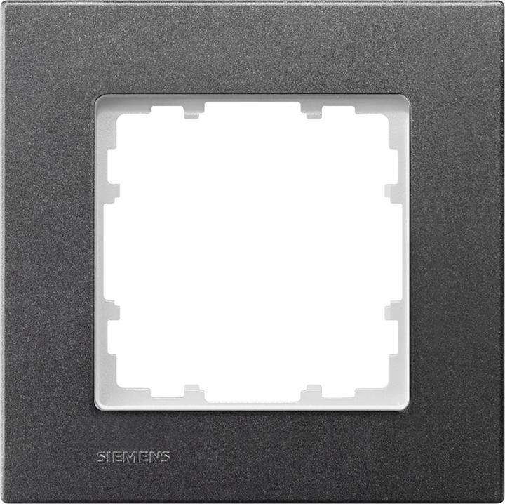 Actual product image Siemens DELTA miro frame 1-fold colour carbon metallic dimensions 90x 90mm