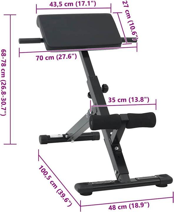Produktbild vidaXL Hyperextensionsbank