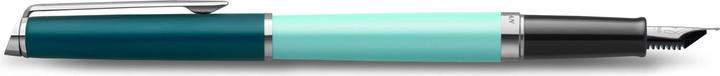 Actual product image Waterman Fountain Pen Hemisphere Colour Blocking Green C.C. F blue gift box (Silver, Green, 1 x)