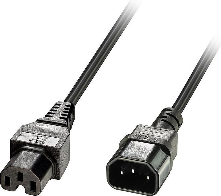 Actual product image Lindy 30314 Power cable extension (2 m, C14)