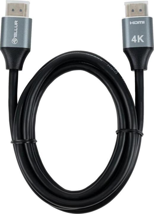 Actual product image Tellur High Speed HDMI 2.0 cable, 4K 18Gbps plug-plug Ethernet gold-plated 1.5m black (1.50 m)