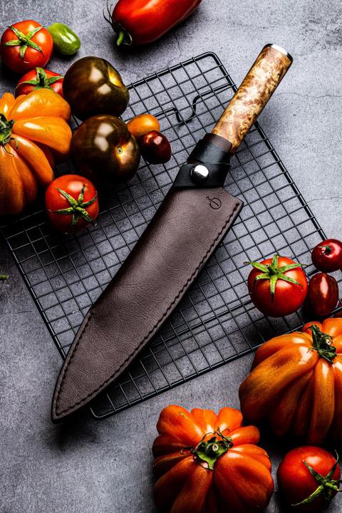 Actual product image Forged Lederetui Kochmesser