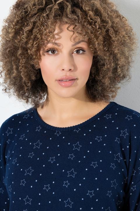 Produktbild Ulla Popken Loungewear-Shirt, Sterne, Oversized, Rundhals, Langarm (42, 44)