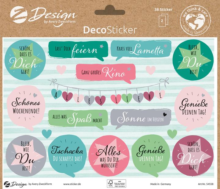 Actual product image Avery Deco stickers