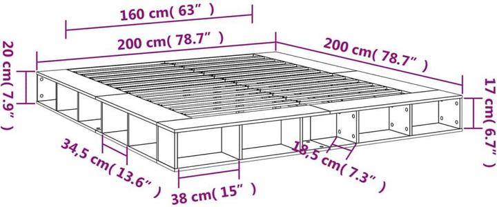 Image du produit vidaXL Bettgestell (200 x 200 cm)