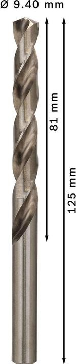 Actual product image Bosch Professional Zubehör PRO Metal HSS-G twist drill, 9.4 x 81 x 125 mm (9.4 mm)