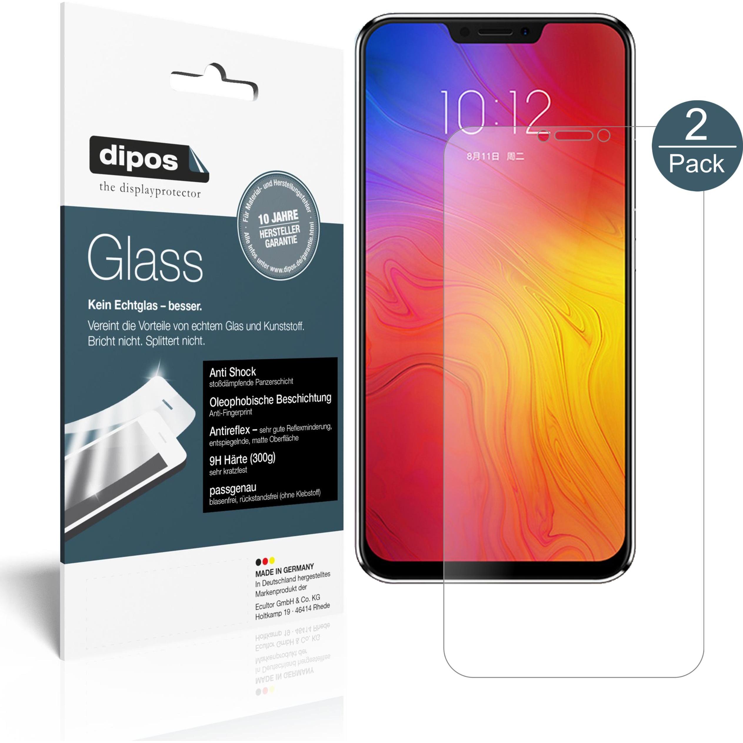 Dipos Displayschutz Anti-Shock (2 Stück, Lenovo Z5), Smartphone Schutzfolie, Transparent