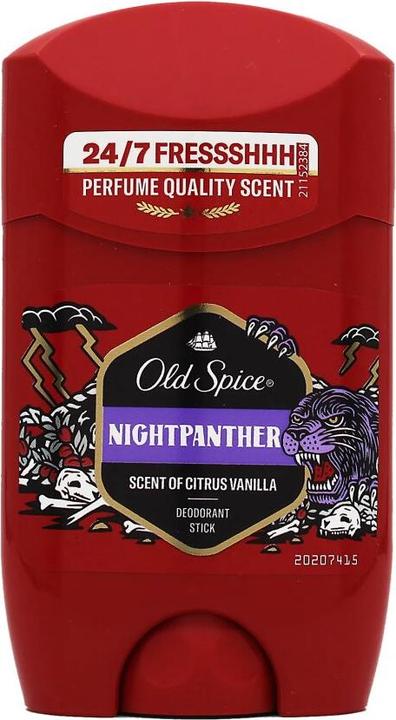 Actual product image Old Spice Night Panther Deodorant Stick For Men 50ml 48H Fresh 0% Aluminium Salts Anti-White Marks a (Stick, 50 g)