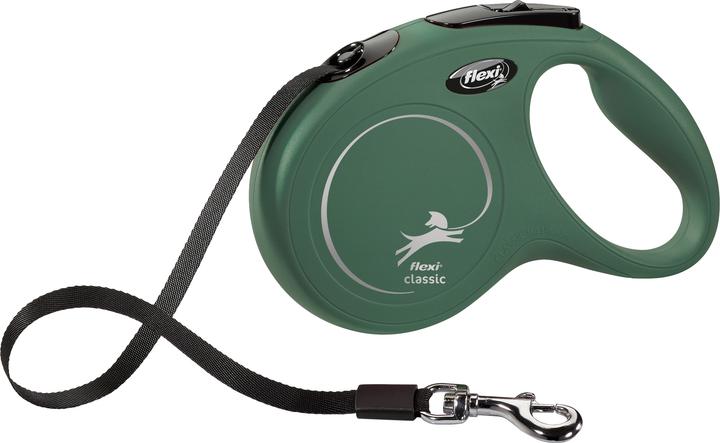 Produktbild Flexi New Classic bånd M, 5M, 25KG, olivengrøn (M, Hund)