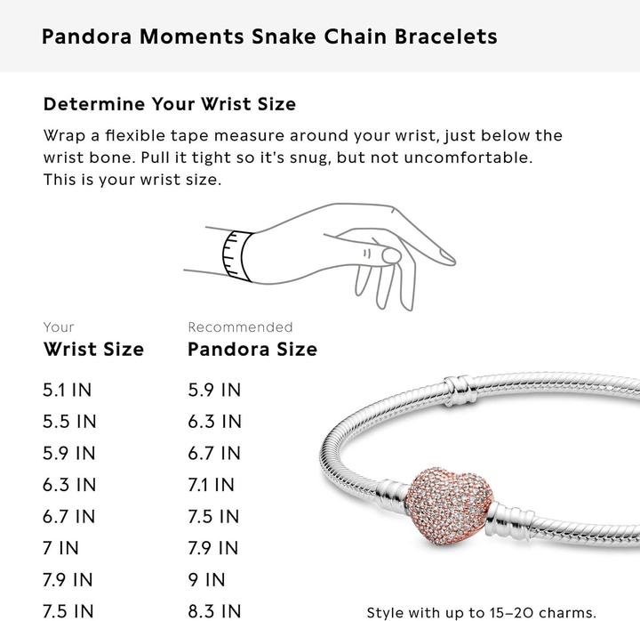 Immagine prodotto Pandora Bracciale con chiusura a cuore (19 cm, Argento)
