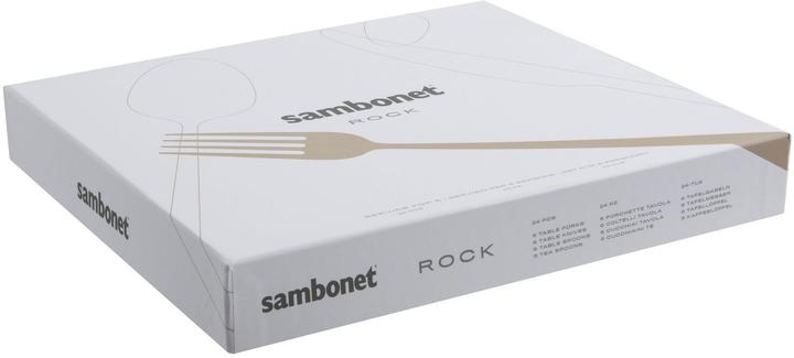 Immagine prodotto Sambonet Posate 24pcs.Vh. Roccia Antica in Acciaio Inox /PVD Champagne (24 Pezzo/i, Set di posate)