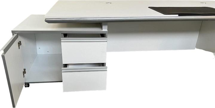 Image du produit Jet-Line Bureau KEHL en blanc (245 x 105 x 75 cm)