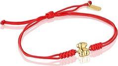 Tous - Red Kabbalah bracelet with a golden teddy bear 1004025200